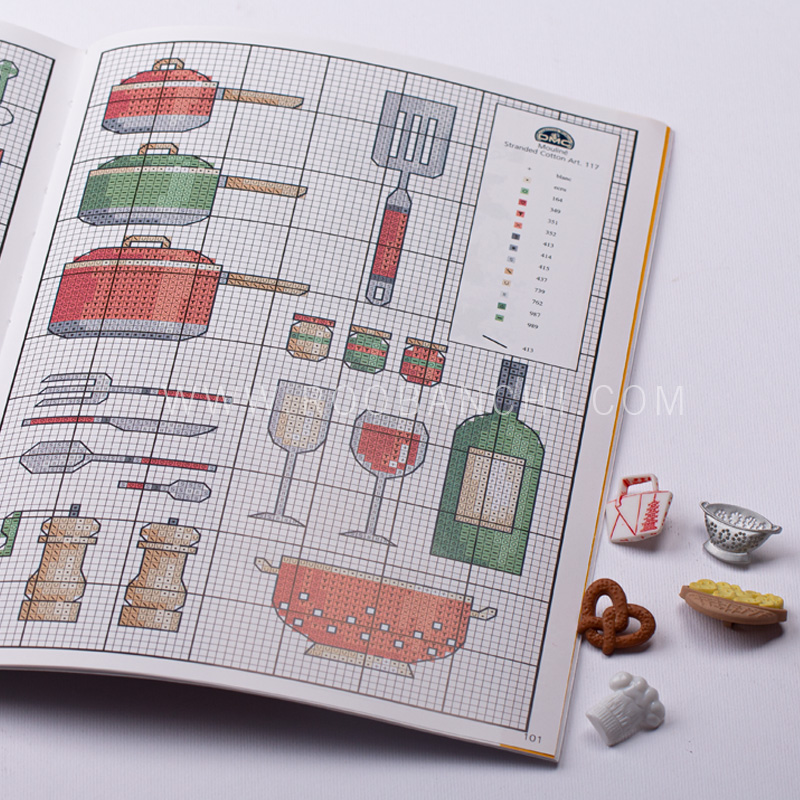 کتاب پترن شماره دوزی طرح آشپزخانه رنگی